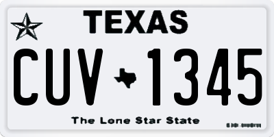 TX license plate CUV1345
