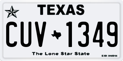 TX license plate CUV1349