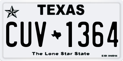 TX license plate CUV1364