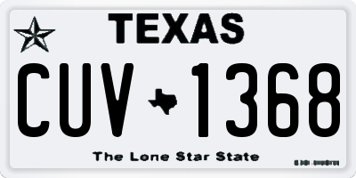 TX license plate CUV1368
