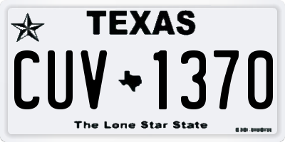 TX license plate CUV1370