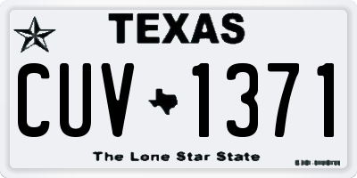 TX license plate CUV1371