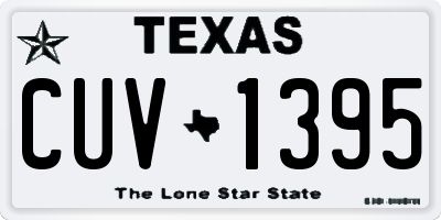 TX license plate CUV1395