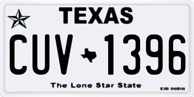 TX license plate CUV1396