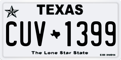 TX license plate CUV1399
