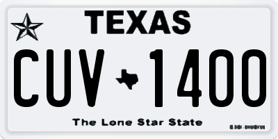 TX license plate CUV1400