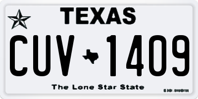 TX license plate CUV1409