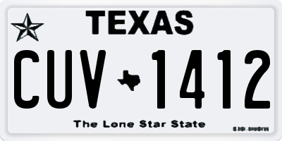 TX license plate CUV1412