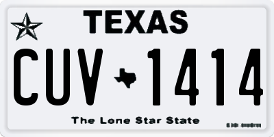 TX license plate CUV1414