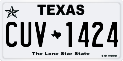 TX license plate CUV1424