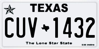 TX license plate CUV1432