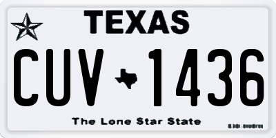 TX license plate CUV1436