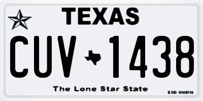 TX license plate CUV1438
