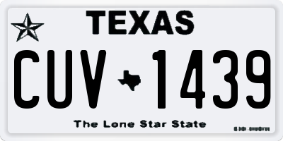 TX license plate CUV1439