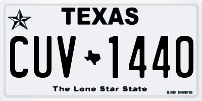 TX license plate CUV1440