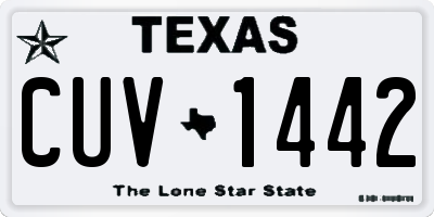 TX license plate CUV1442