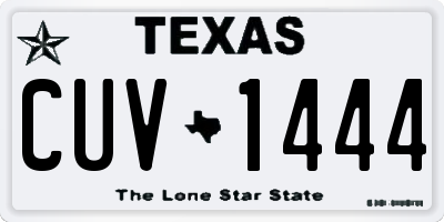 TX license plate CUV1444
