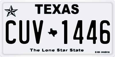 TX license plate CUV1446