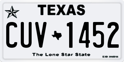TX license plate CUV1452