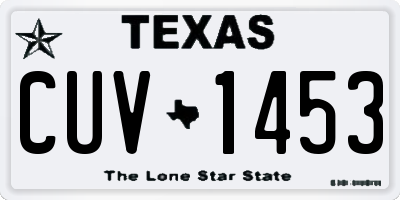 TX license plate CUV1453