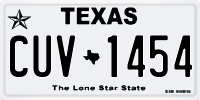 TX license plate CUV1454