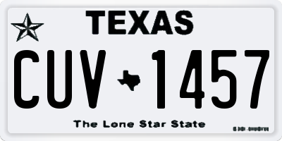 TX license plate CUV1457