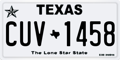 TX license plate CUV1458