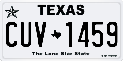 TX license plate CUV1459