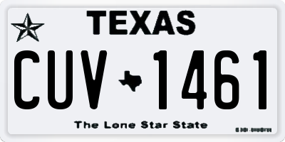 TX license plate CUV1461