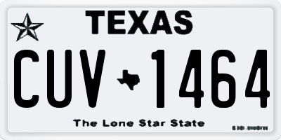 TX license plate CUV1464