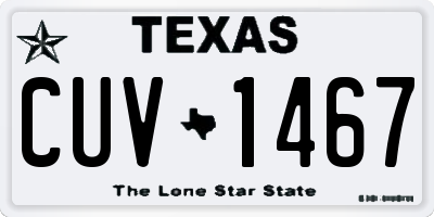 TX license plate CUV1467