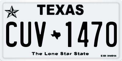 TX license plate CUV1470