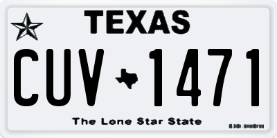 TX license plate CUV1471