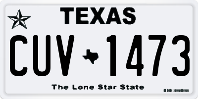 TX license plate CUV1473