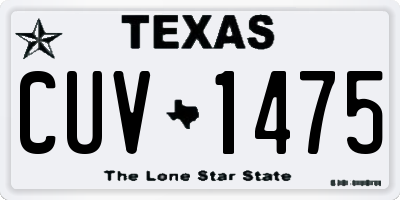 TX license plate CUV1475