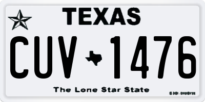 TX license plate CUV1476