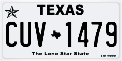 TX license plate CUV1479