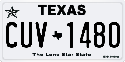 TX license plate CUV1480
