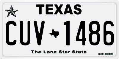 TX license plate CUV1486