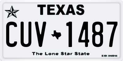 TX license plate CUV1487