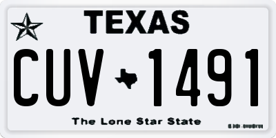 TX license plate CUV1491