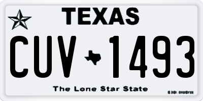 TX license plate CUV1493