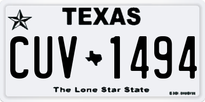 TX license plate CUV1494
