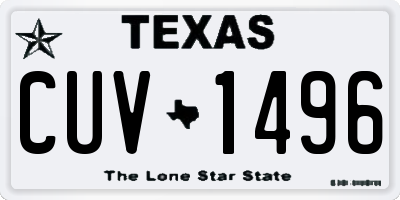 TX license plate CUV1496