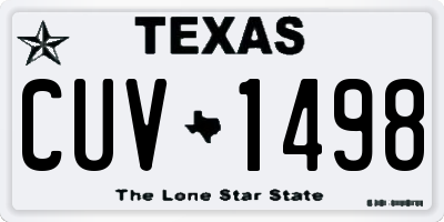 TX license plate CUV1498