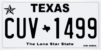 TX license plate CUV1499