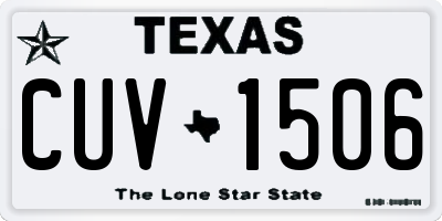 TX license plate CUV1506