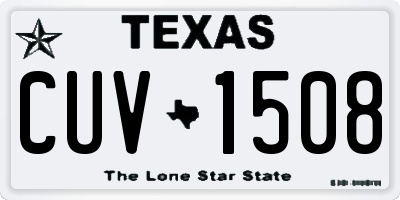 TX license plate CUV1508