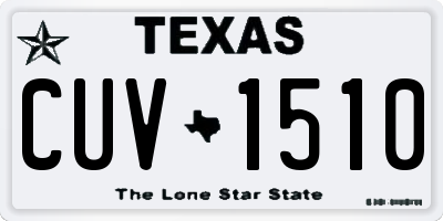 TX license plate CUV1510