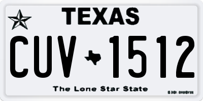 TX license plate CUV1512